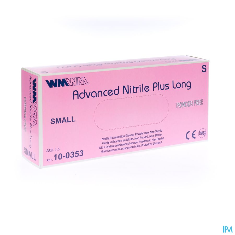 Advanced Handsch Nitril+ Long Poedervrij S 100
