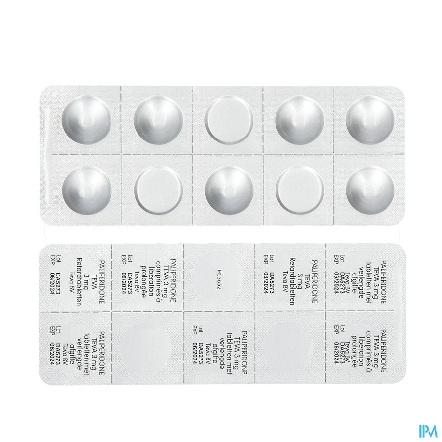 Paliperidone Teva 3mg Lib.prolongee Comp 112 X 3mg