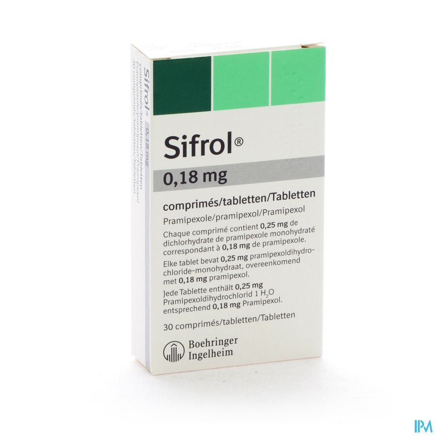 Sifrol Comp Sec 30 X 0,18mg Sifrol Comp Sec 30 X 0,18mg