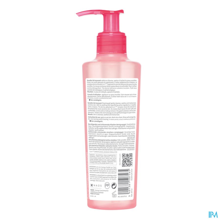 Bioderma Sensibio Gel Moussant Fl. Pompe 200ml 1