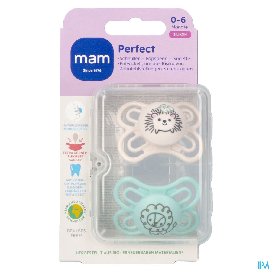 Mam Perfect Sucette Silicone Pure 0-6m Uni 2 3