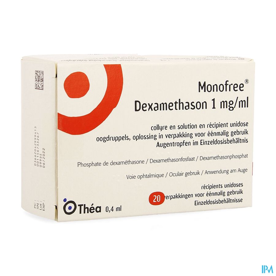 Monofree Dexamethason 1mg/ml 20 Ud X 0,1 % Monofree Dexamethason 1mg/ml 20 Ud X 0,1 %