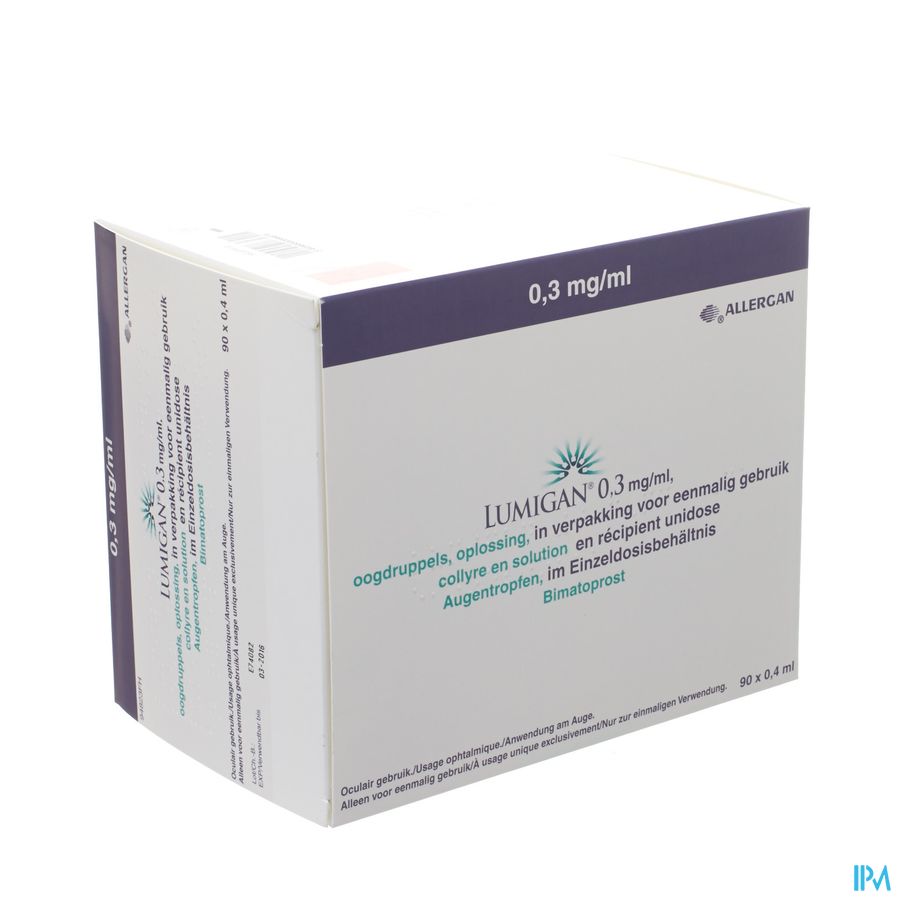 Lumigan Collyre 0,3mg/1ml 90 X 0,4ml Ud Lumigan Collyre 0,3mg/1ml 90 X 0,4ml Ud