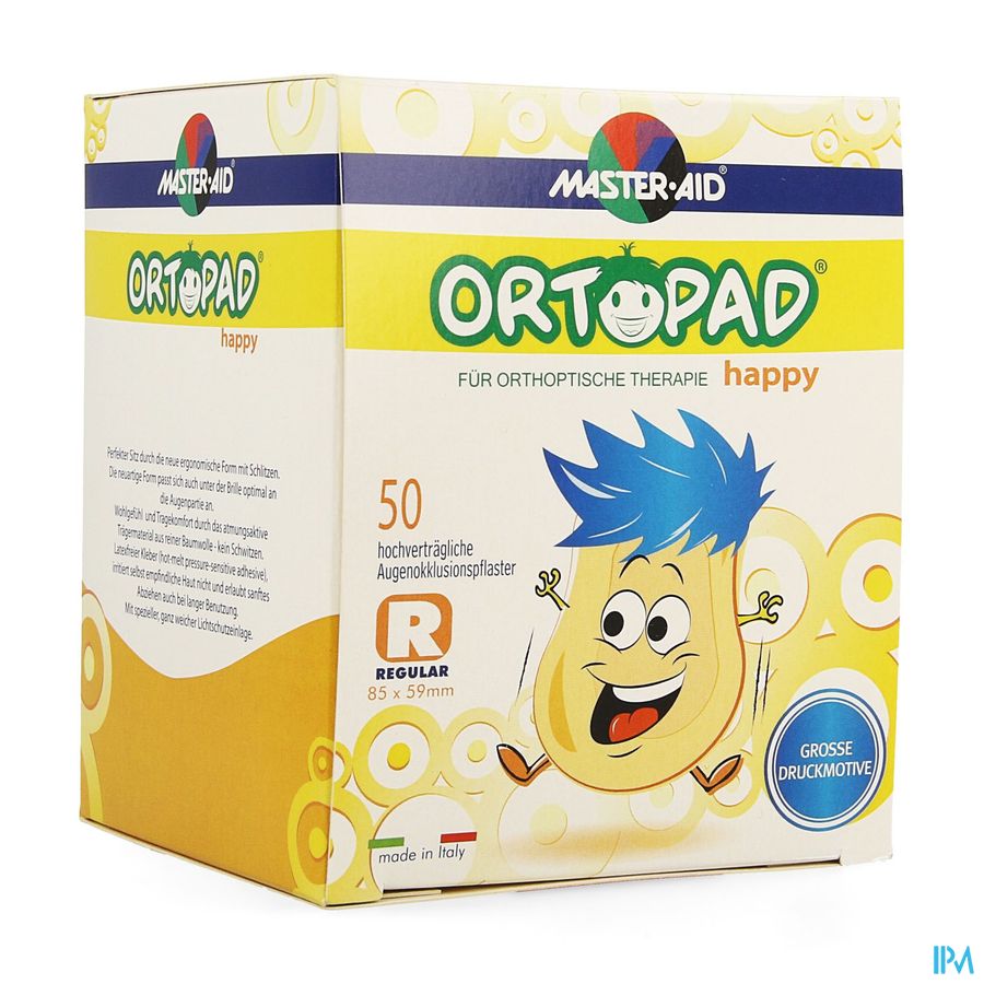 Ortopad Happy Regular Oogkompres 50 70134 Ortopad Happy Regular Oogkompres 50 70134
