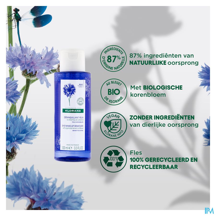 Klorane Gezicht Korenbloem Demaquill. Ogen 100ml 4