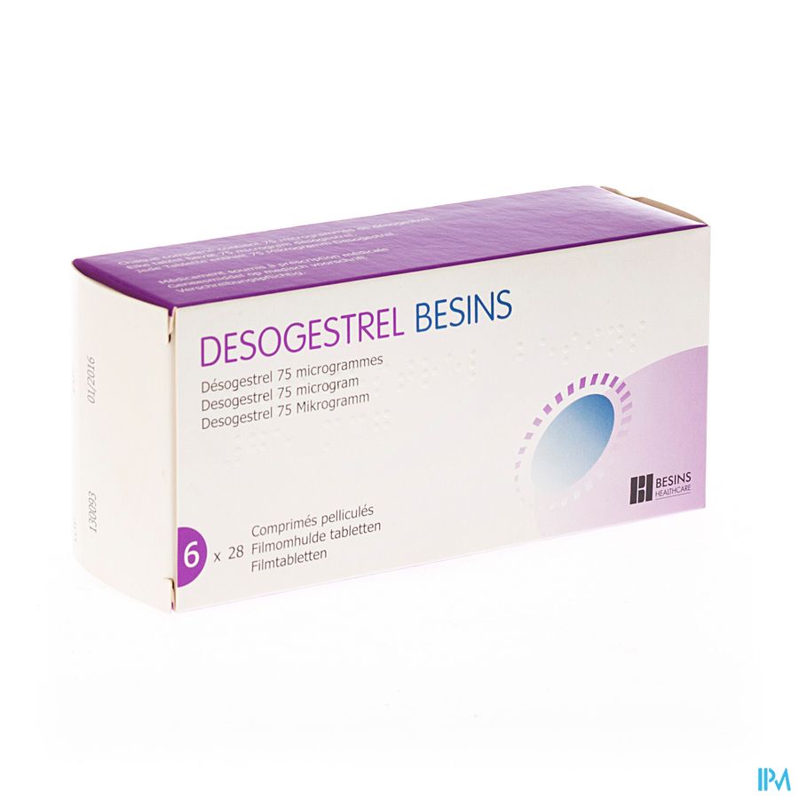 Desogestrel Omhulde Tabl 168 X 75 Mcg