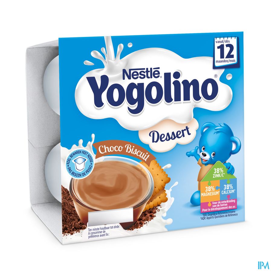 Nestle Yogolino Dessert Choco Biscuit Pot 4x100g Nestle Yogolino Dessert Choco Biscuit Pot 4x100g