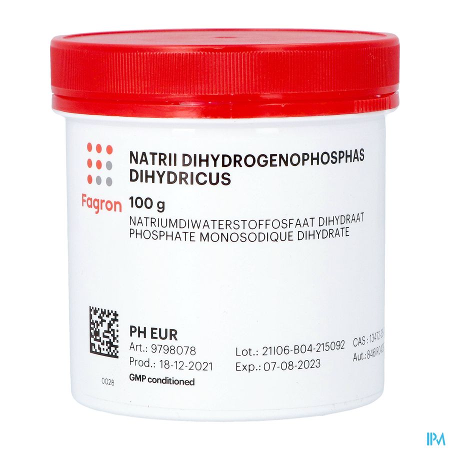 Natriumdiwaterstoffosf Dihyd 100g Fag