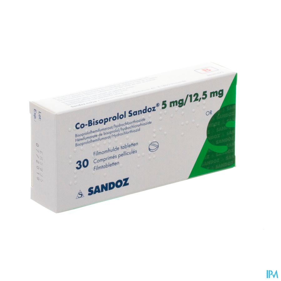Co Bisoprolol Sandoz 5mg/12,5mg Filmomh Tabl 30 Co Bisoprolol Sandoz 5mg/12,5mg Filmomh Tabl 30