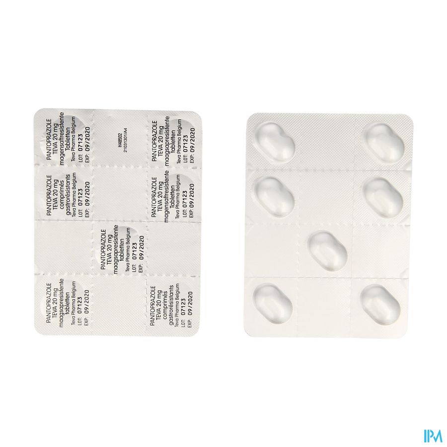 Pantoprazole Teva 20mg Gastro Resist Comp 56 Blis 2