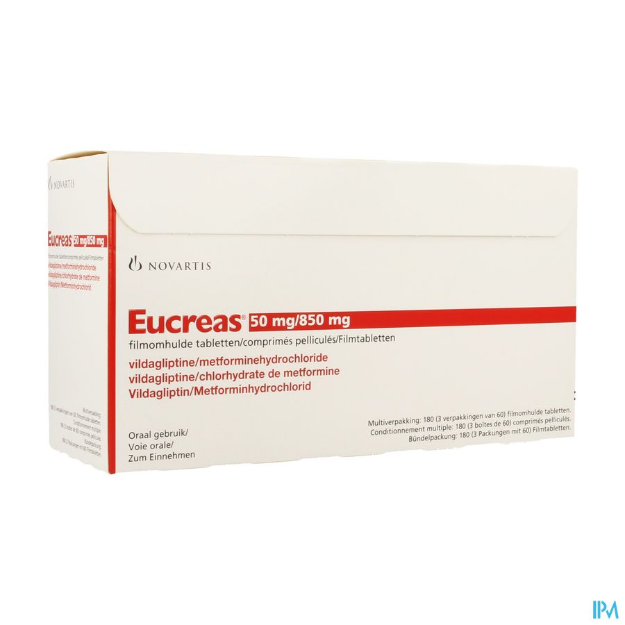 Eucreas 50mg/ 850mg Filmomh Tabl 180 Eucreas 50mg/ 850mg Filmomh Tabl 180