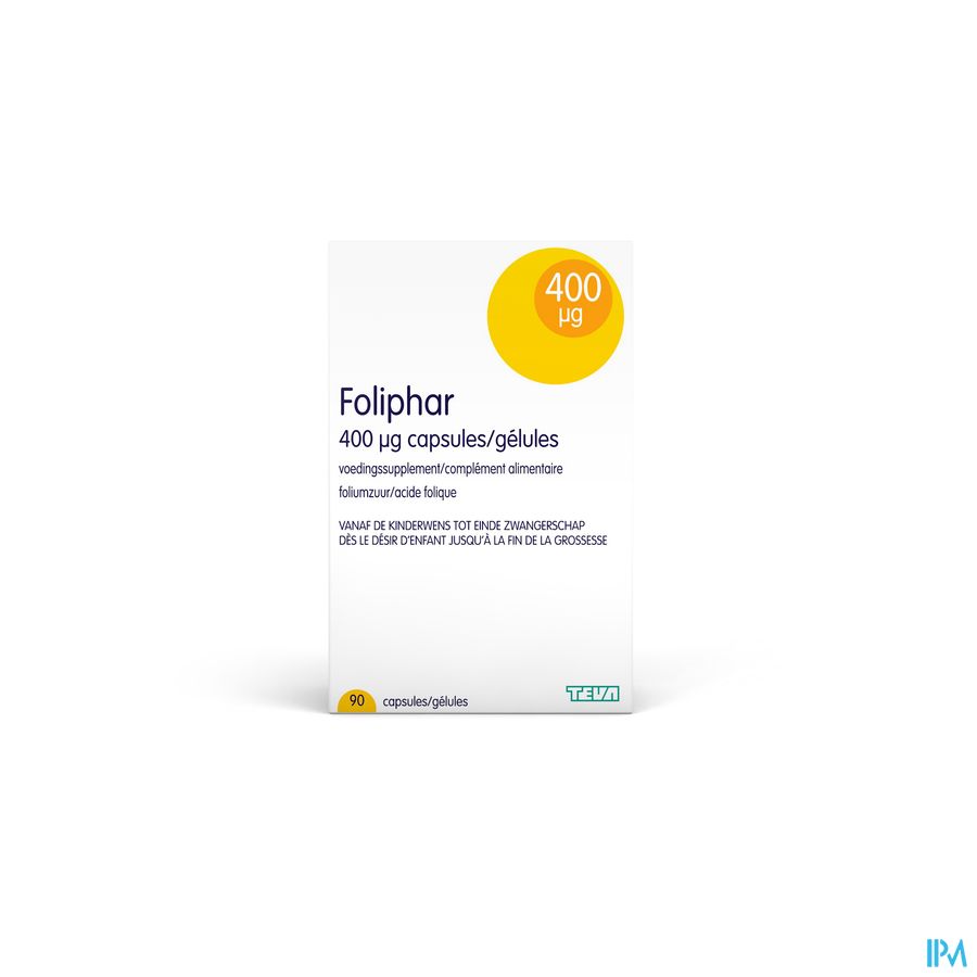 Foliphar 400mcg Caps 90 1