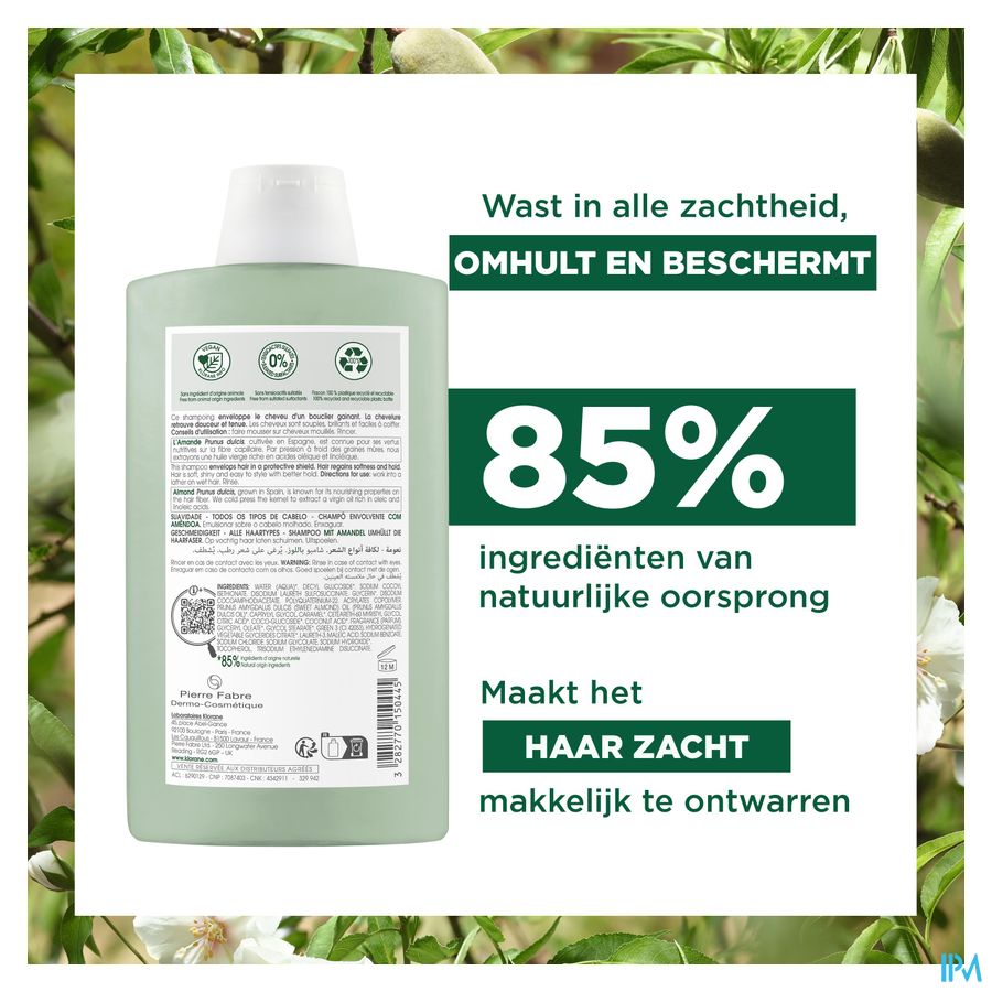 Klorane Capil. Sh Omhullend Amandel 400ml 4