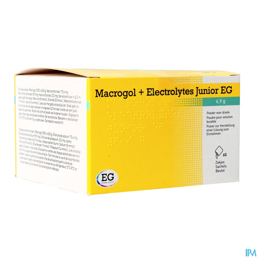 Macrogol+Electrolytes Junior EG 6,9G Pdr Sach 60 Macrogol+Electrolytes Junior EG 6,9G Pdr Sach 60