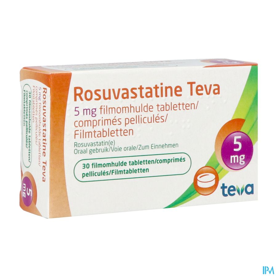 Rosuvastatine Teva 5mg Comp Pell 30 Rosuvastatine Teva 5mg Comp Pell 30