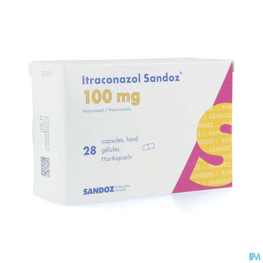 Itraconazole Sandoz Caps 28x100mg Itraconazole Sandoz Caps 28x100mg
