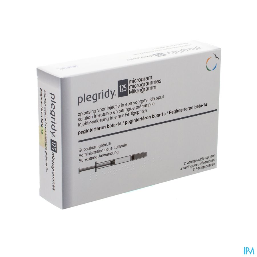 Plegridy 125mcg Opl Inj Sc Voorgevulde Spuit 2 Plegridy 125mcg Opl Inj Sc Voorgevulde Spuit 2