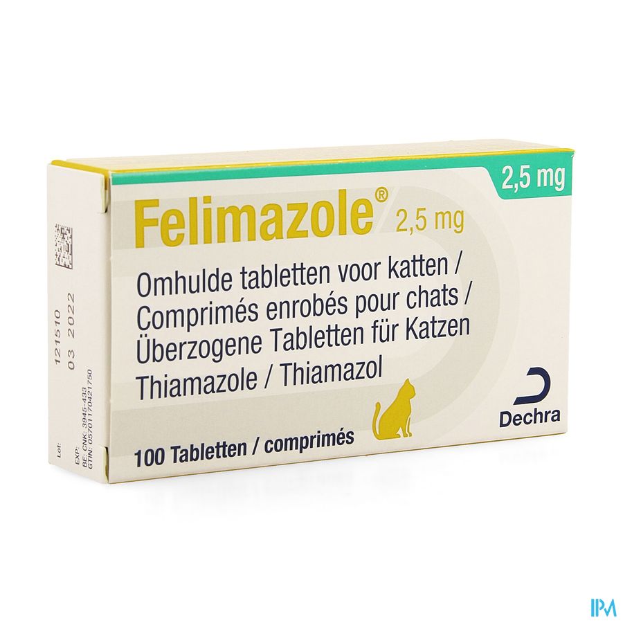 Felimazole 2,5mg Omh. Tabl Blister 100 Felimazole 2,5mg Omh. Tabl Blister 100