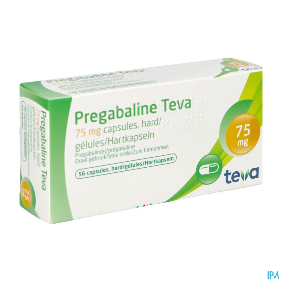 Pregabaline Teva 75mg Caps Hard 56 X 75mg Pregabaline Teva 75mg Caps Hard 56 X 75mg