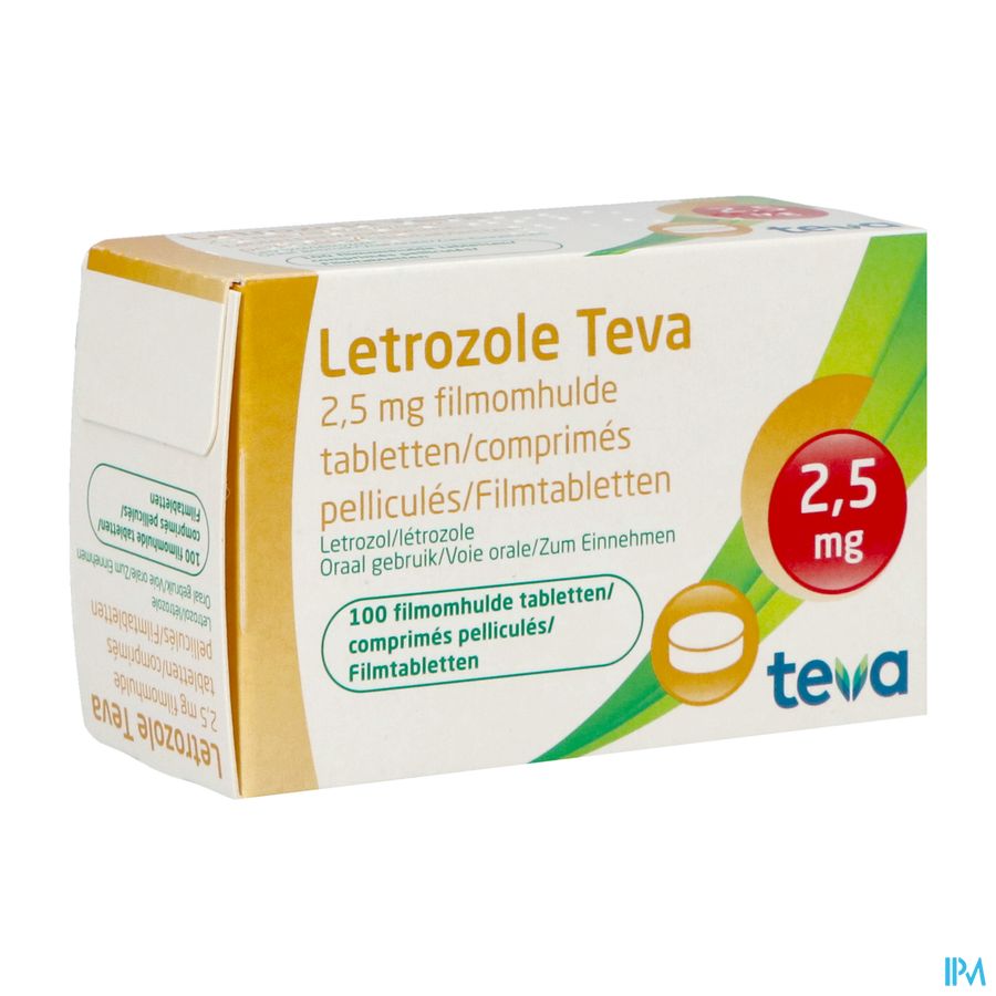 Letrozole Teva 2,5mg Filmomh Tabl 100 X 2,5mg Letrozole Teva 2,5mg Filmomh Tabl 100 X 2,5mg