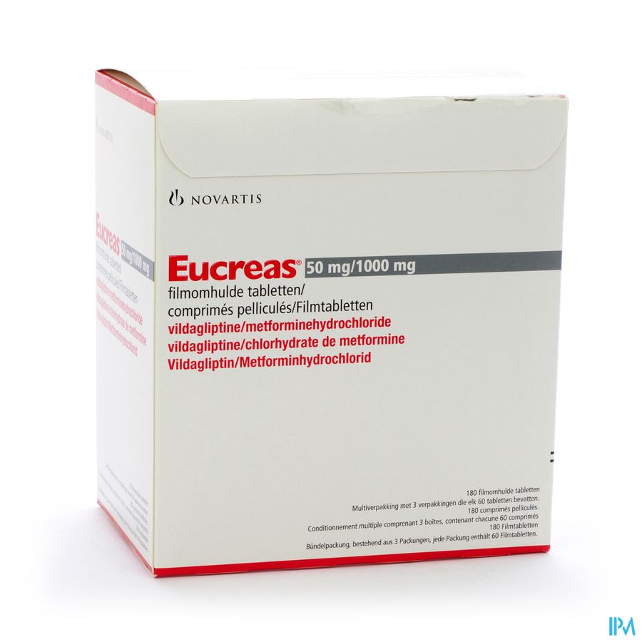 Eucreas 50mg/1000mg Comp Pell 180 Eucreas 50mg/1000mg Comp Pell 180