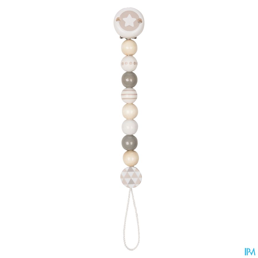 Heimess Fopspeenketting Hout Ster Grijs Heimess Fopspeenketting Hout Ster Grijs