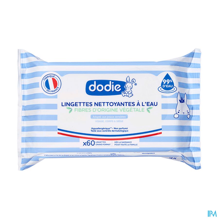 Dodie Reinigingsdoekjes Dermo-verzachtende 3in1 60 Dodie Reinigingsdoekjes Dermo-verzachtende 3in1 60