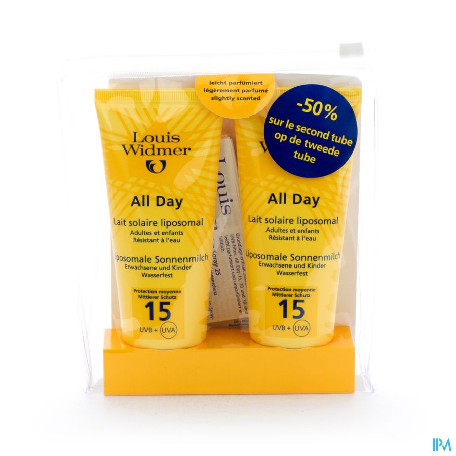Widmer Sun All Day 15 Parf Nf Tube 2x100ml Widmer Sun All Day 15 Parf Nf Tube 2x100ml