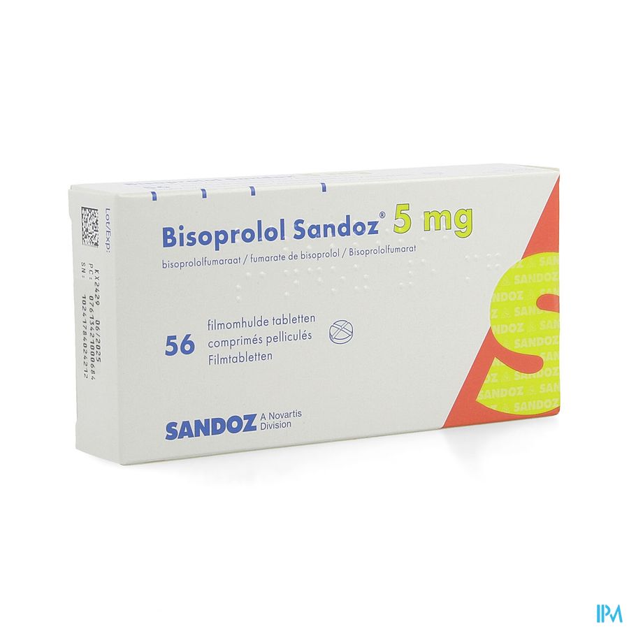 Bisoprolol Sandoz 5mg Tabl 56 X 5mg Bisoprolol Sandoz 5mg Tabl 56 X 5mg