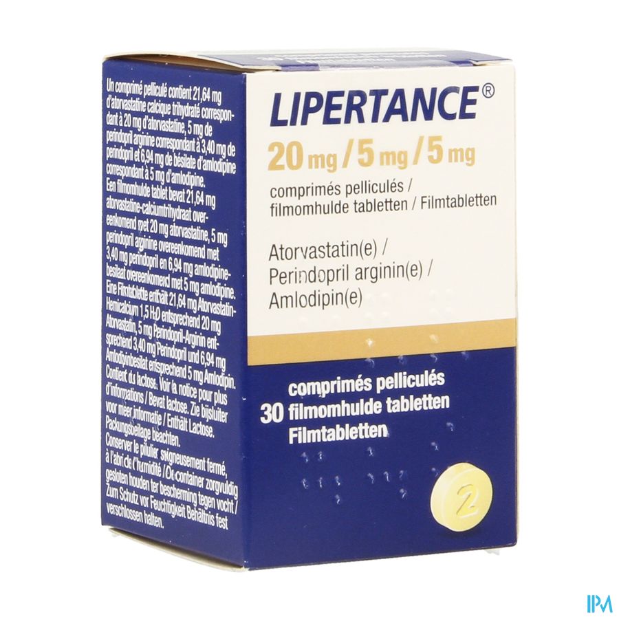Lipertance 20mg/ 5mg/ 5mg Filmomh Tabl 30 Lipertance 20mg/ 5mg/ 5mg Filmomh Tabl 30