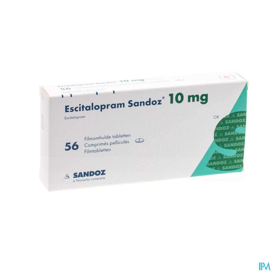 Escitalopram Sandoz 10mg Comp Pell 56 X 10mg Escitalopram Sandoz 10mg Comp Pell 56 X 10mg