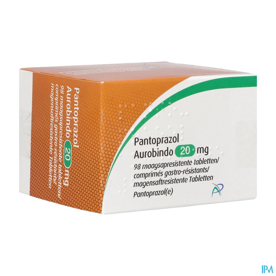 Pantoprazol Aurobindo 20mg Maagsapresist. Comp 98 Pantoprazol Aurobindo 20mg Maagsapresist. Comp 98
