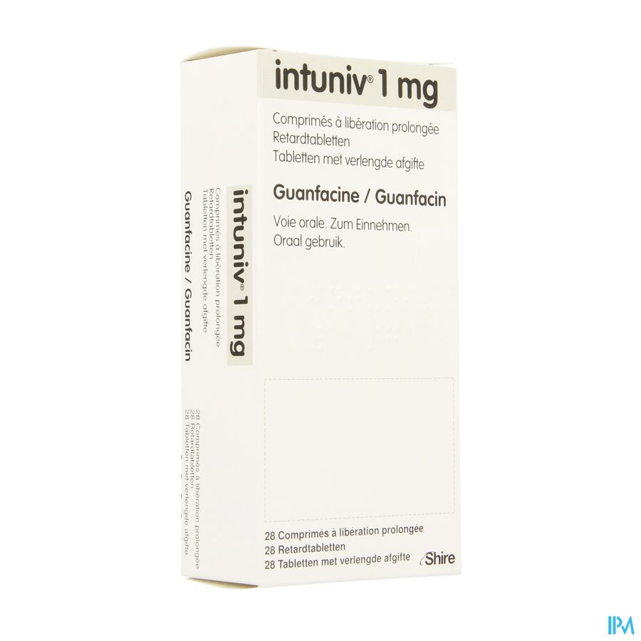Intuniv 1mg Verlengde Afgifte Comp 28 X 1mg Intuniv 1mg Verlengde Afgifte Comp 28 X 1mg