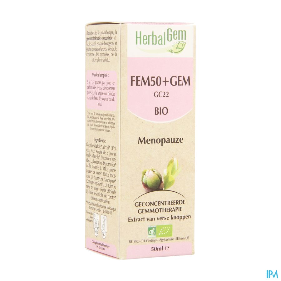 Herbalgem Fem50+gem Vrouwcomplex 50+ 50ml Herbalgem Fem50+gem Vrouwcomplex 50+ 50ml