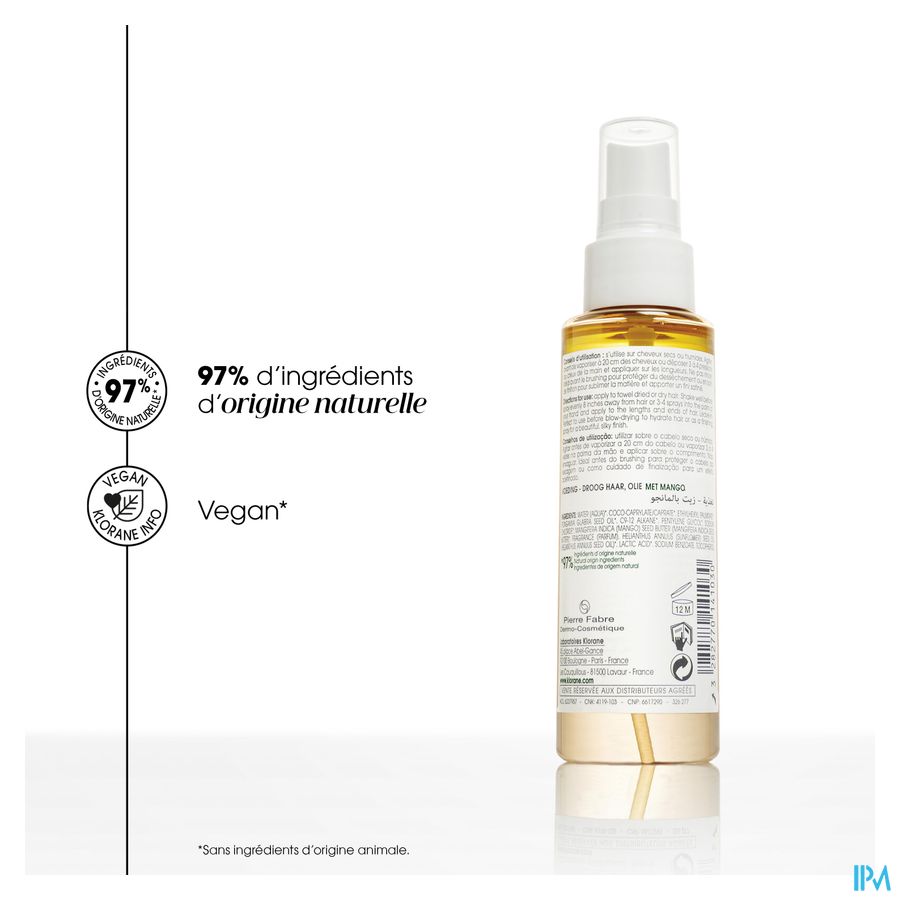 Klorane Capil. Olie Mango 100ml 9