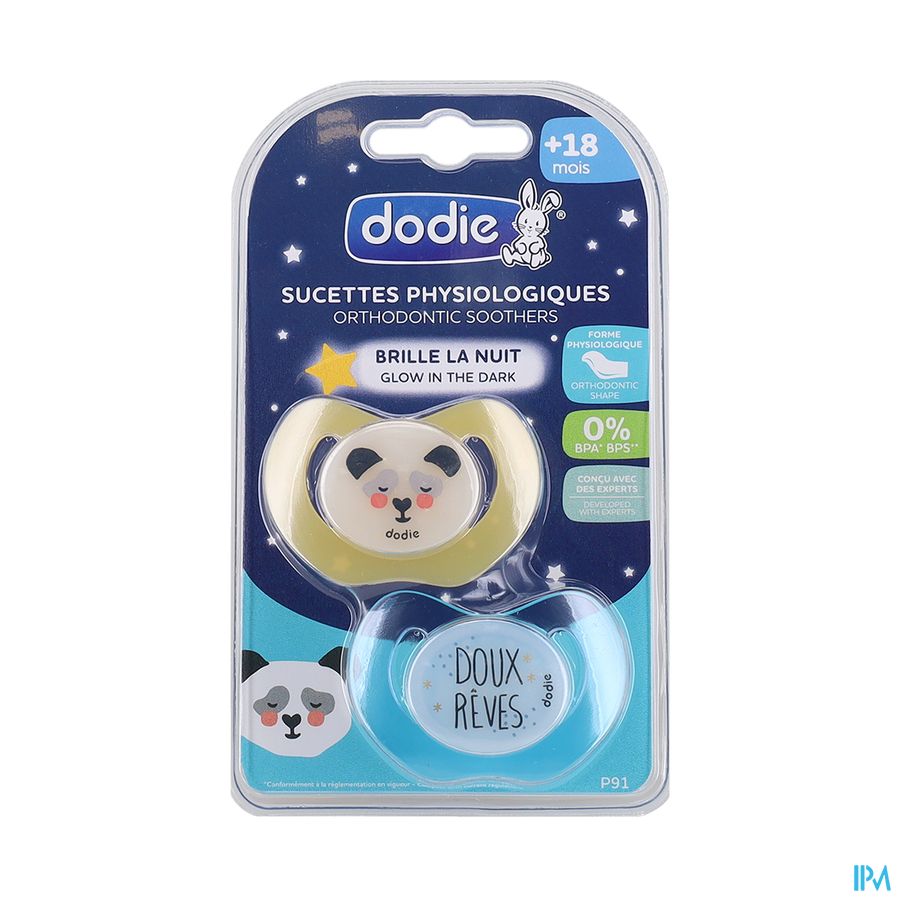 Dodie Fopspeen Fysio +6m Duo Nacht Gemengd P79