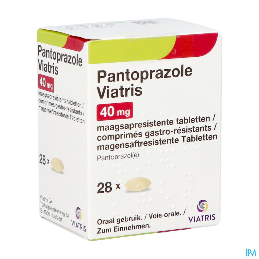 Pantoprazole Viatris 40mg Tabl Maagsapresist 28 Pantoprazole Viatris 40mg Tabl Maagsapresist 28