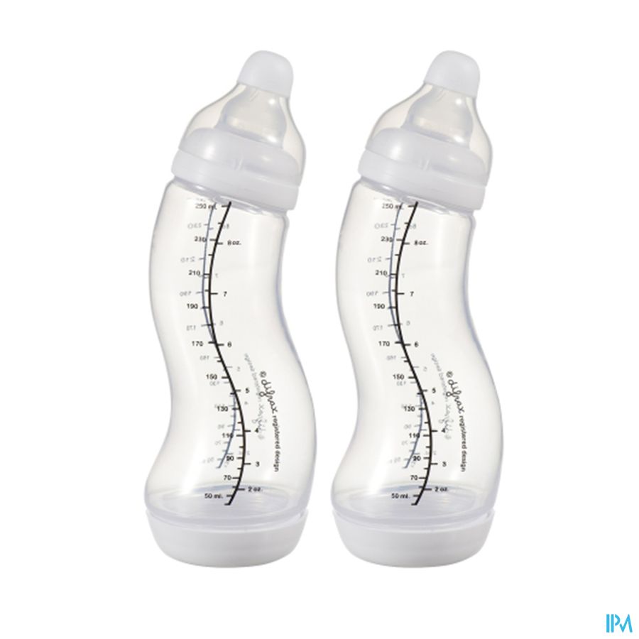 Difrax S-fles Natural Wit Double Pack 2x250ml Difrax S-fles Natural Wit Double Pack 2x250ml