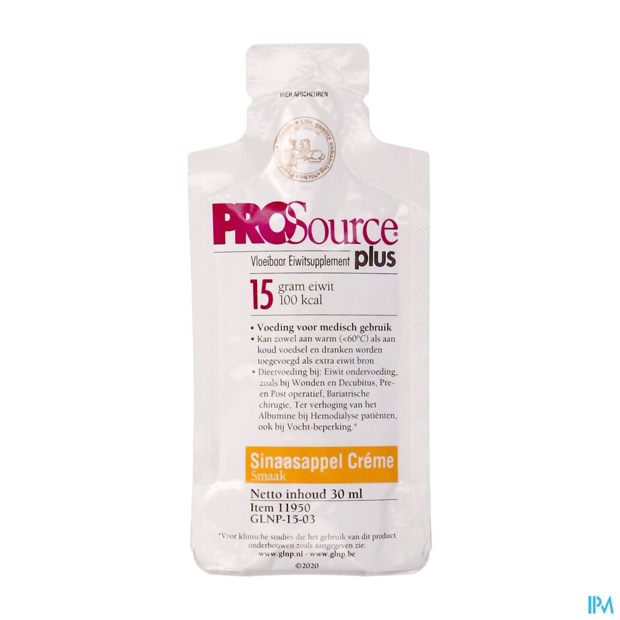 Prosource Plus Cr Sinaasap. 15g Eiwit Zakje 1x30ml Prosource Plus Cr Sinaasap. 15g Eiwit Zakje 1x30ml