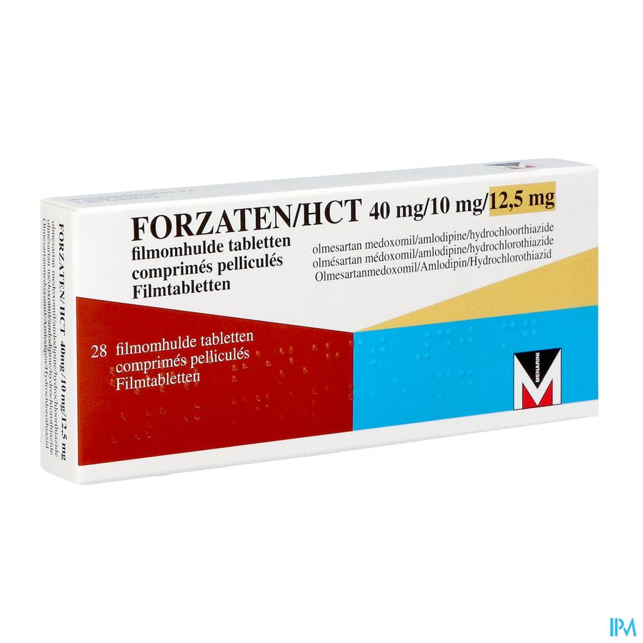 Forzaten/hct 40mg/10mg/12,5mg Filmomh Tabl 28 Forzaten/hct 40mg/10mg/12,5mg Filmomh Tabl 28