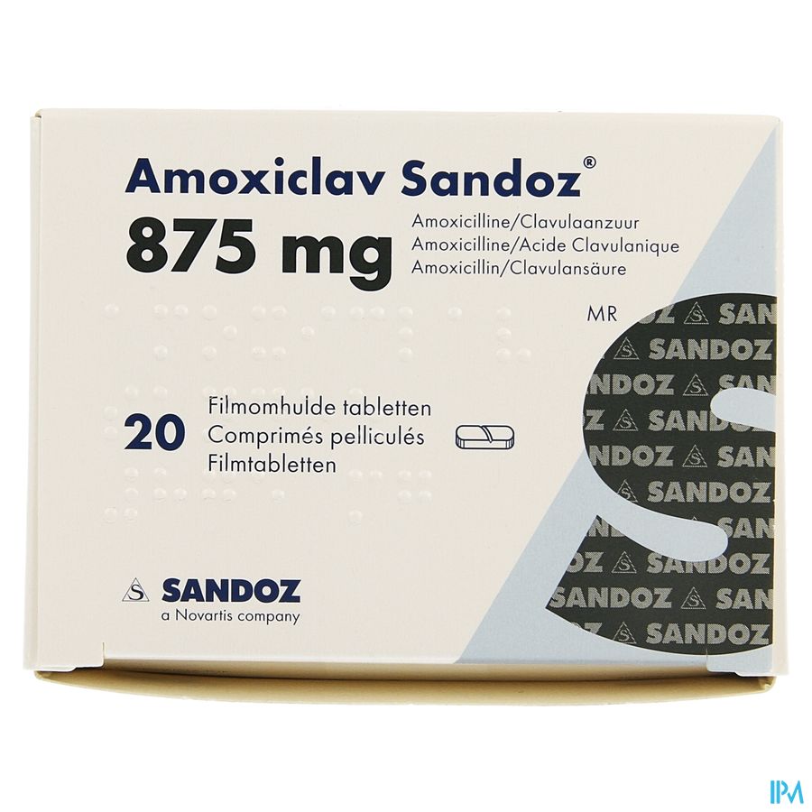 Amoxiclav Sandoz 875mg/125mg Comp 20 5