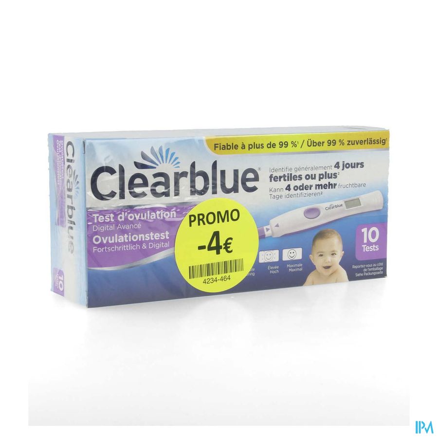 Clearblue Advanced Ovulatietest 10 Promo -4€ Clearblue Advanced Ovulatietest 10 Promo -4€
