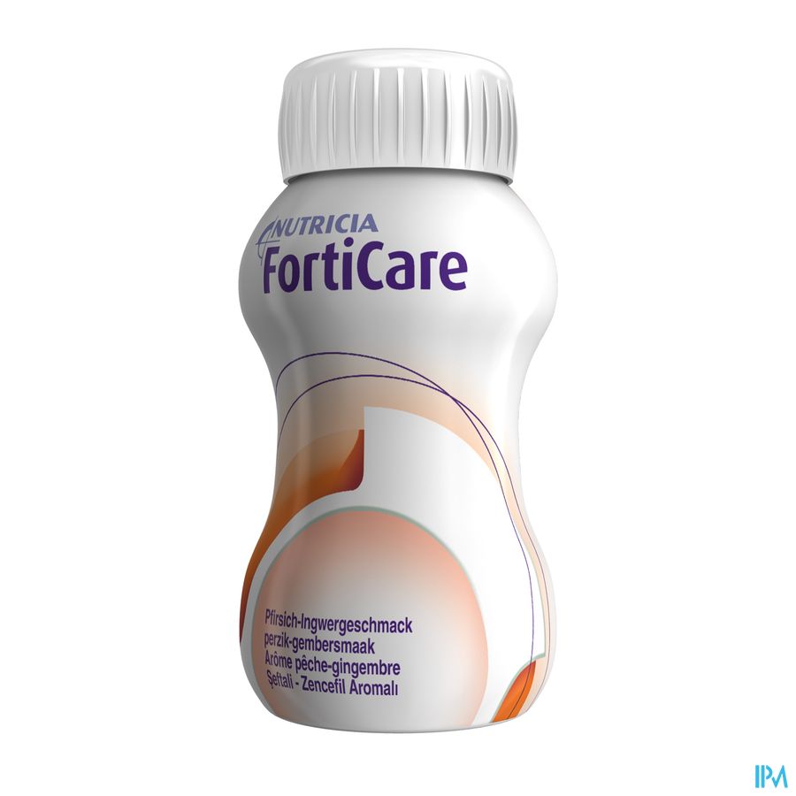 Forticare Drankje Aroma Perzik-Gember Flessen 4x125ml Forticare Drankje Aroma Perzik-Gember Flessen 4x125ml
