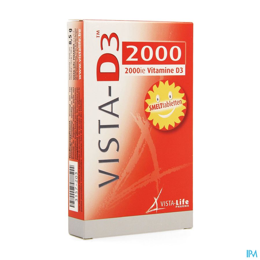 Vista D3 2000 Smelttabletten 60 Vista D3 2000 Smelttabletten 60