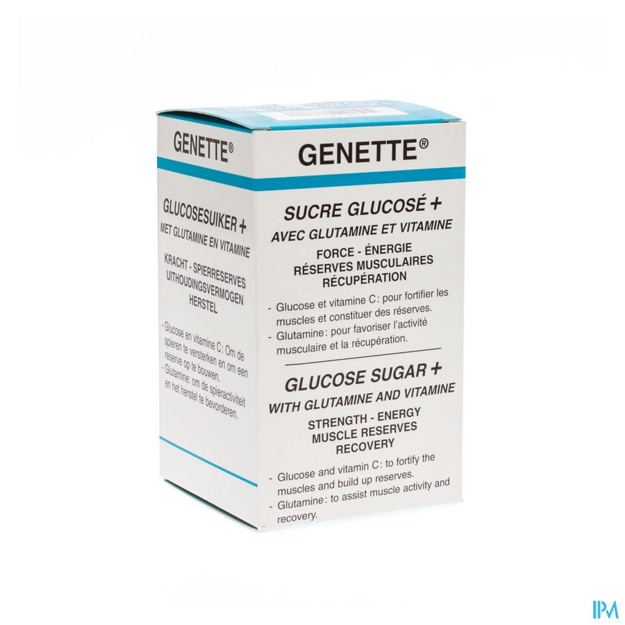 Genette Sucre Glucose + Glutamine + Vit. Pdr 380g Genette Sucre Glucose + Glutamine + Vit. Pdr 380g