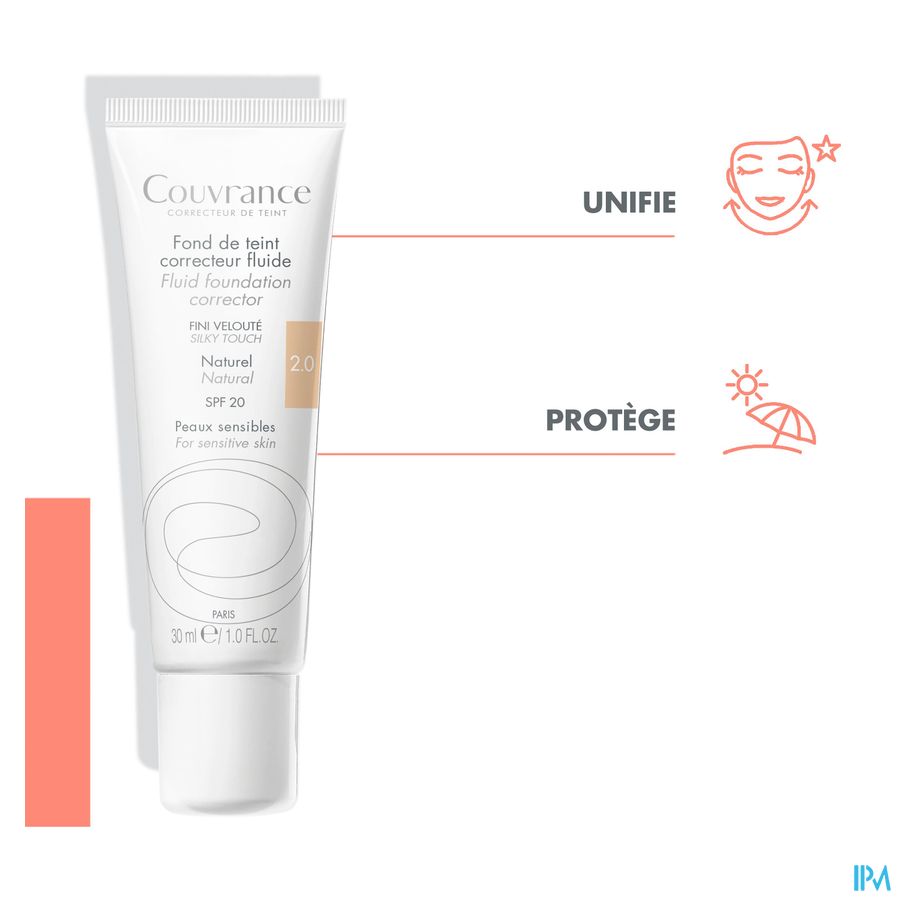 Avene Couvrance Fdt Correct. Fluide 2 Naturel 30ml 7