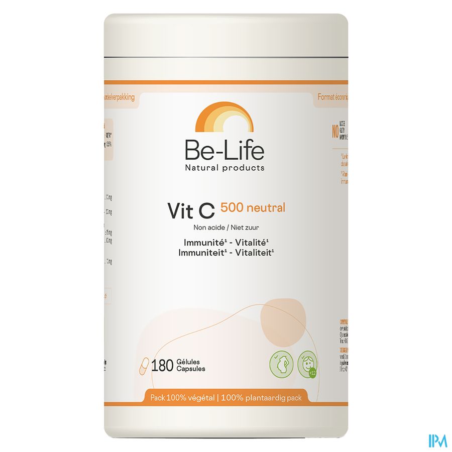 Vit C 500 Neutral Be Life Caps180 Nf Rempl.4509352 3