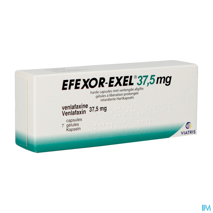 Efexor Exel 37,5mg Caps Verlengde Afgifte 7 Efexor Exel 37,5mg Caps Verlengde Afgifte 7