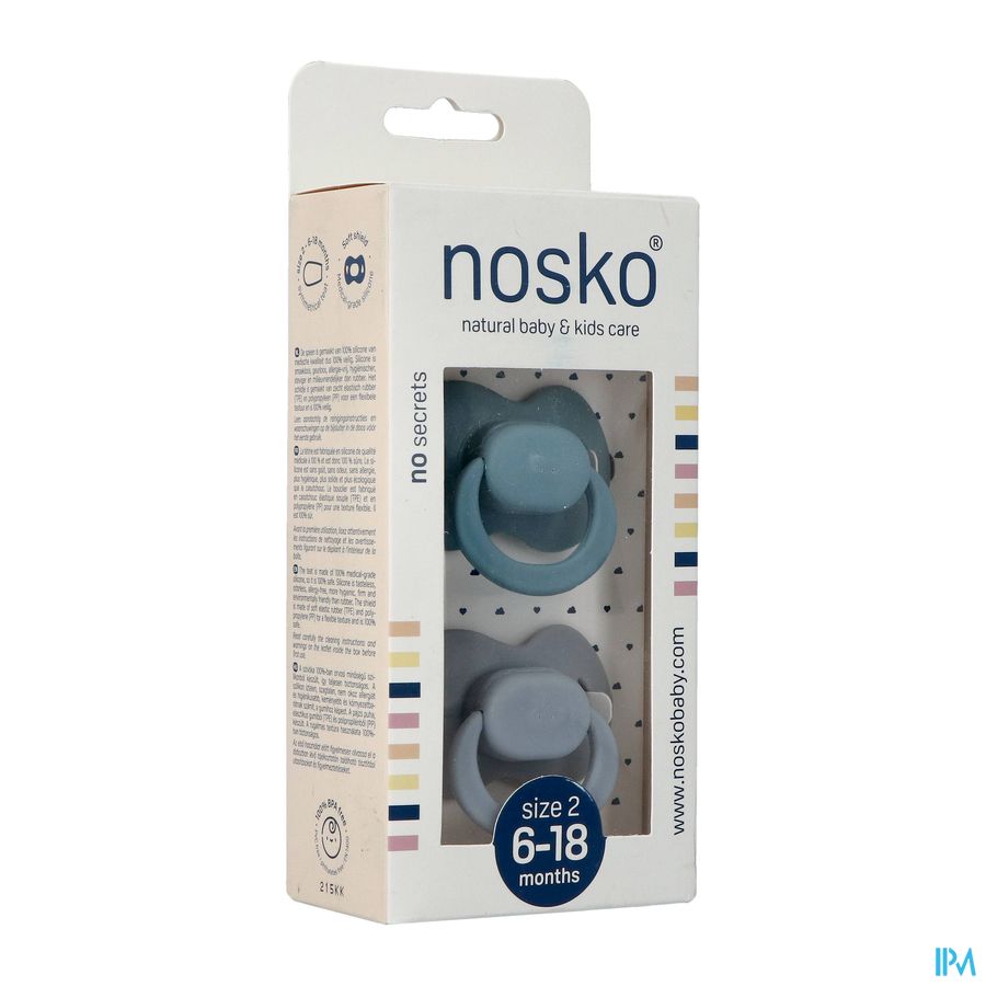 Nosko Sucette 6-18 M Whale Blue + Mouse Grey