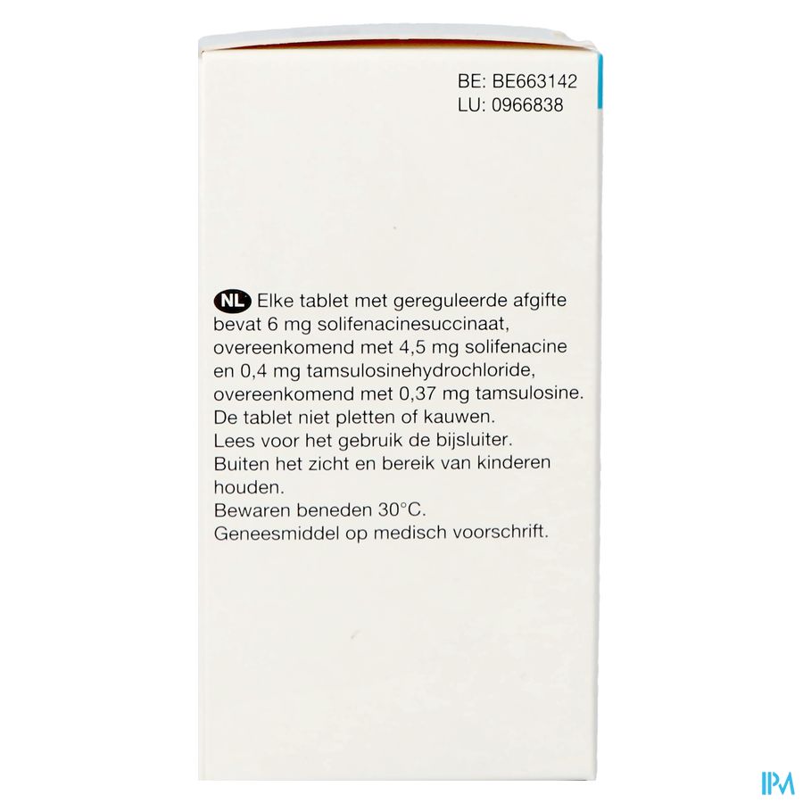 Solifenacine/tamsulosine Viatris 6mg/0,4mg Tabl200 3